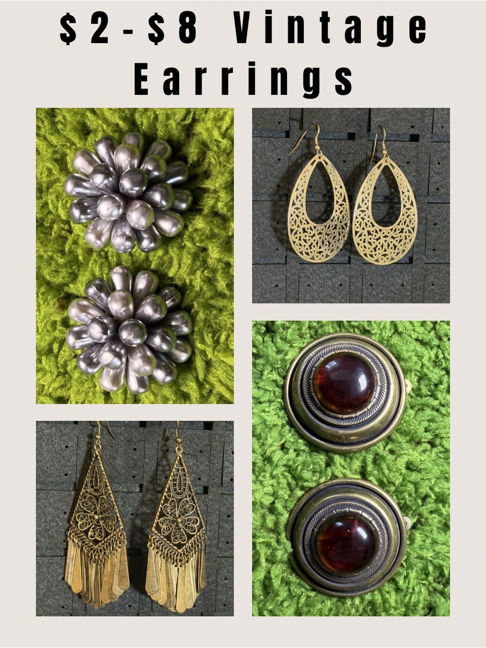 $2-$8 vintage earrings